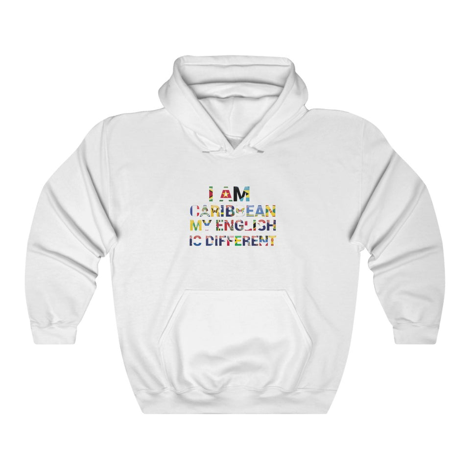 I AM CARIBBEAN MY ENGLISH IS DIFFERENT Unisex Heavy Blend™ Hooded Sweatshirt-Roar Respectfully