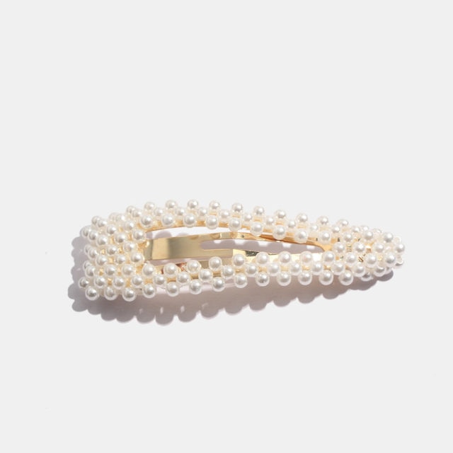 Pearl hair clip in white, pink or black-Roar Respectfully