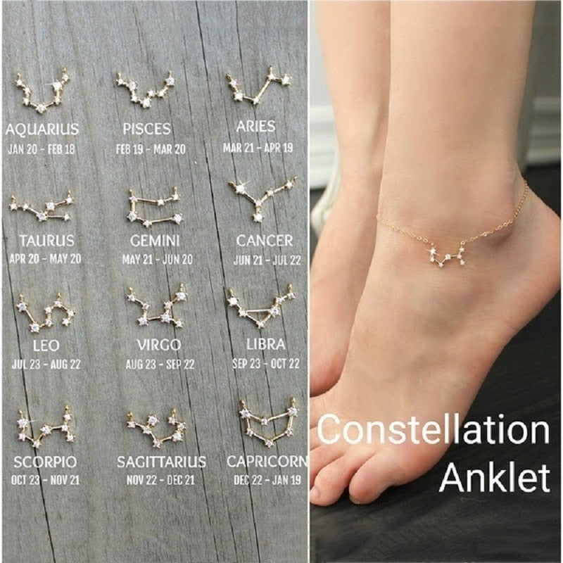 Zodiac Constellation Anklets!! Whats your Sign?!-Roar Respectfully