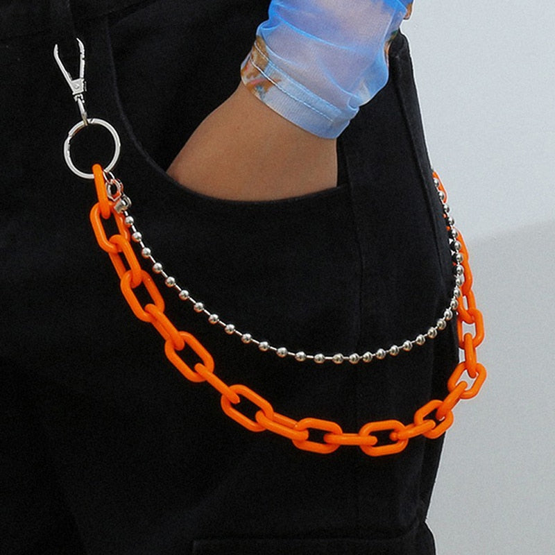 Multi-layer metal POP CANDY COLOR- Pants chain-Roar Respectfully