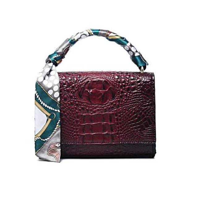 Crocodile Pattern and Crystal Tote Bag-Roar Respectfully