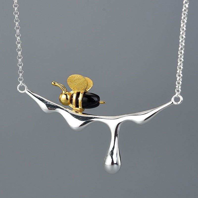 Bee Drip Set earring and necklace set!!-Roar Respectfully