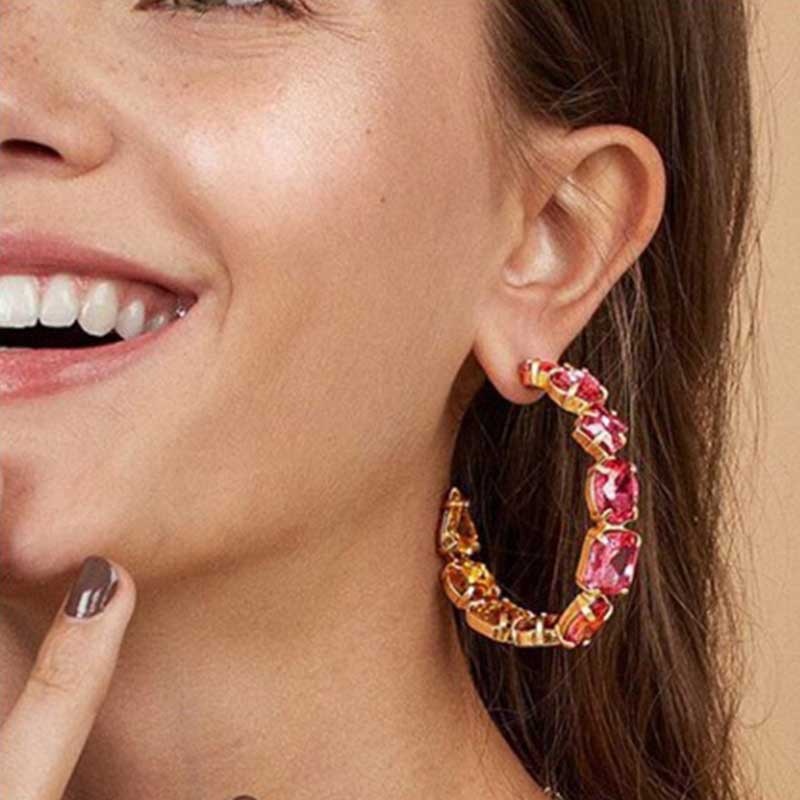Big Curved Hoops in Fuchsia and Holographic-Roar Respectfully